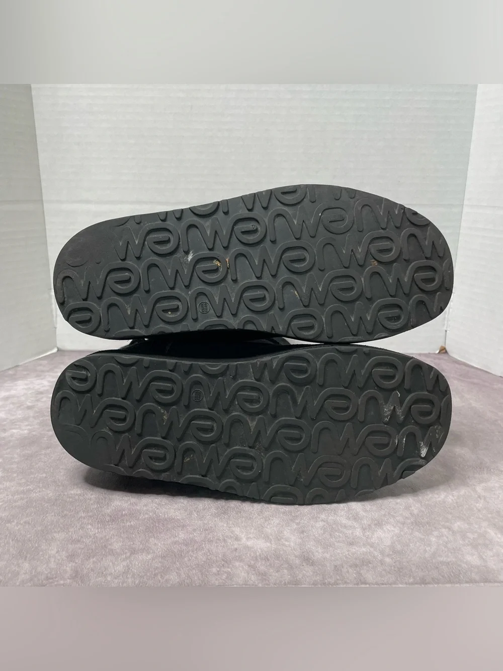 EMU Australia Charlotte Boots Women 9 Black Suede Leather Sheepskin Waterproof